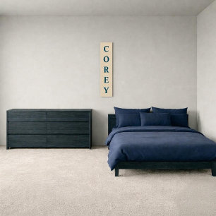 Vanilla/Blue First/Family/Last Name Canvas Print