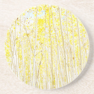 Vanilla Cake Aspen trees Coaster