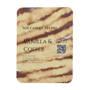 Vanilla coffee soy candle add QR businesInvitation Magnet