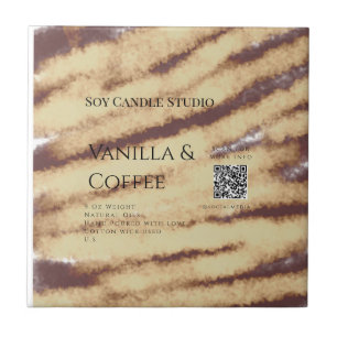 Vanilla coffee soy candle add QR businesInvitation Tile