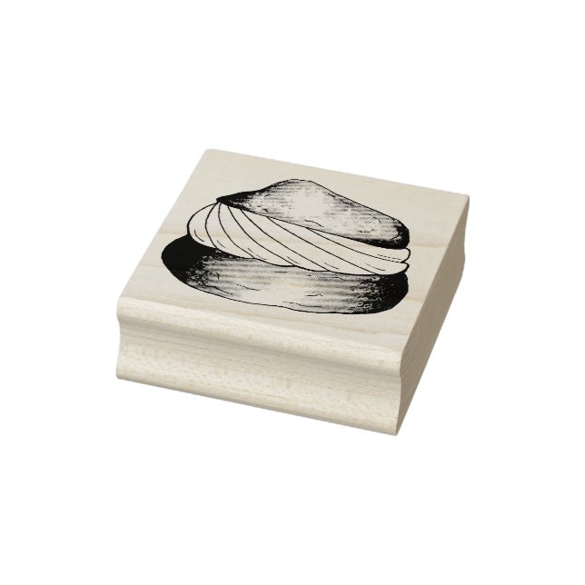 Vanilla Cream Puff French Pastry Dessert Stamp (Stamp)