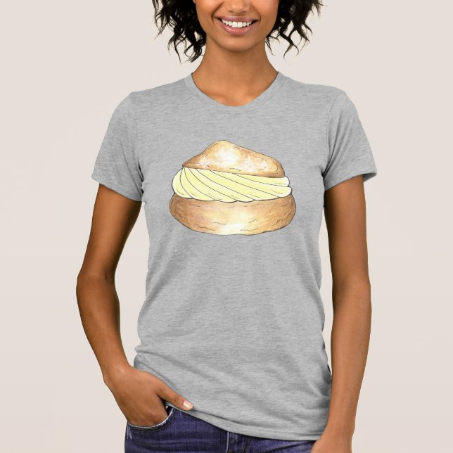 Vanilla Cream Puff Puffs Creampuff Foodie Tee (Front)