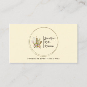 Vanilla Cream Rustic Bakery Chef Homemade Food Business Card