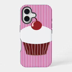 Vanilla Cupcake and Pink Stripes iPhone 6/6s Case
