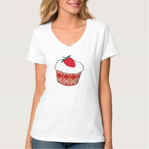 Vanilla cupcake with a strawberry T-Shirt