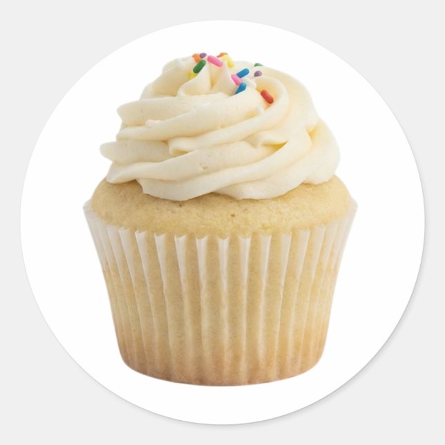 Vanilla Cupcake With Buttercream Sticker (Front)