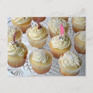 Vanilla cupcakes postcard