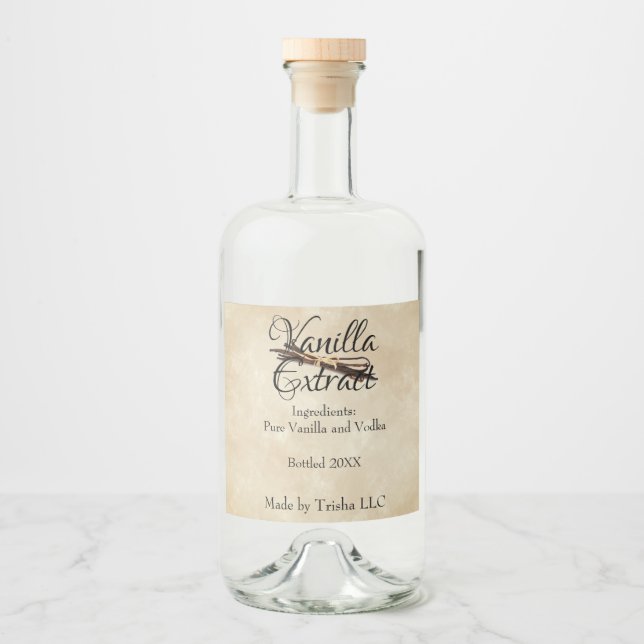 Vanilla Extract Custom Label (Front)