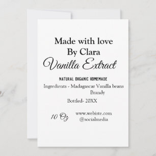 Vanilla extract homemade add ingredients weight de holiday card