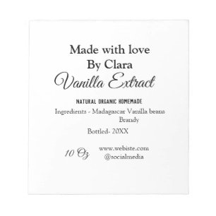 Vanilla extract homemade add ingredients weight de notepad