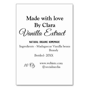 Vanilla extract homemade add ingredients weight de table number