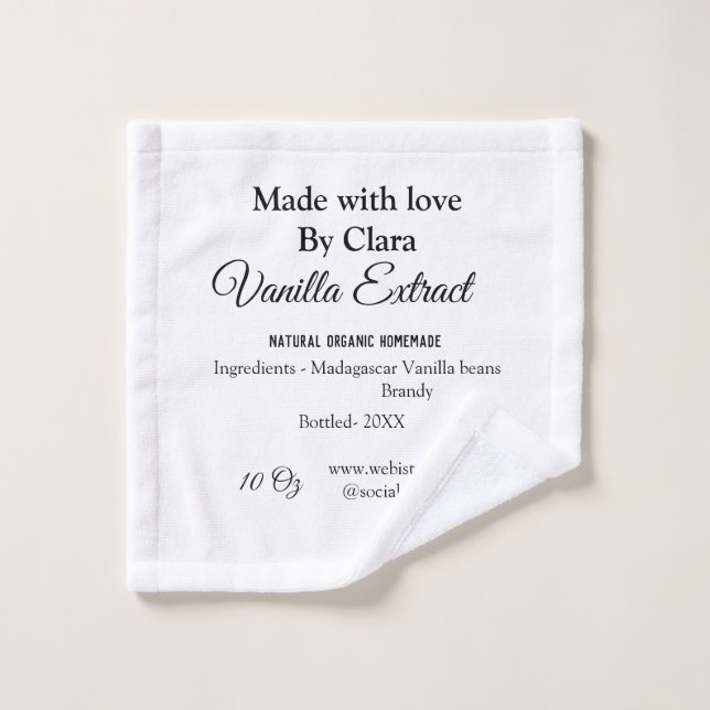 Vanilla extract homemade add ingredients weight de wash cloth (Wash Cloth)