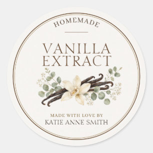 Vanilla Extract Labels Personalised Bottle Sticker