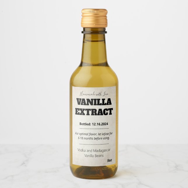 Vanilla Extract Modern Label Sticker ASOv1trbkss (Front)