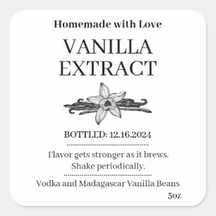 Vanilla Extract Modern Label Sticker V4