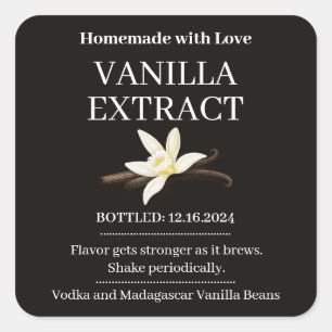 Vanilla Extract Modern Label Sticker V4