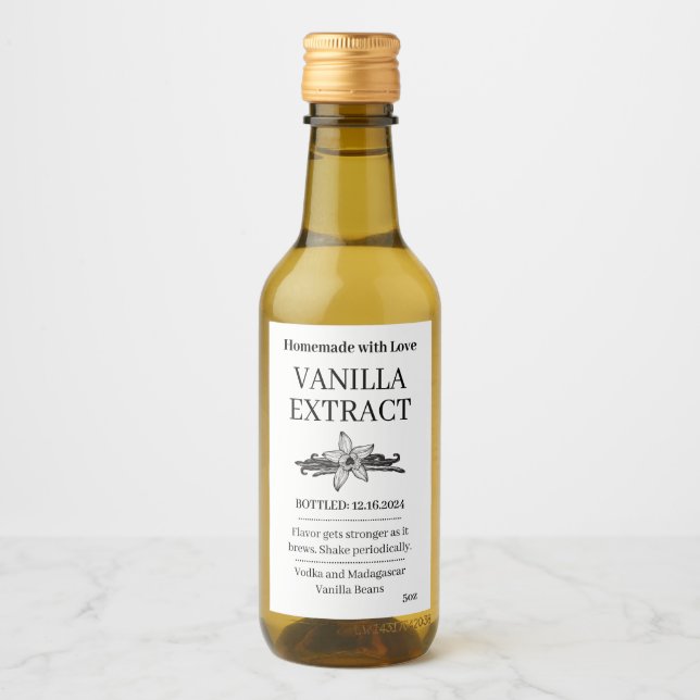 Vanilla Extract Modern Label Sticker V4 (Front)