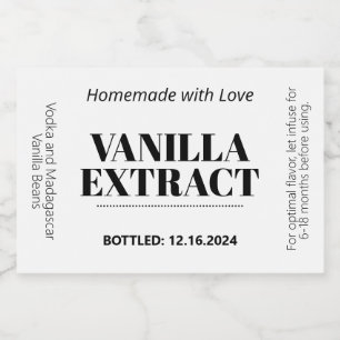 Vanilla Extract Modern Label Sticker VAF1rt