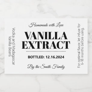 Vanilla Extract Modern Label Sticker VAF2rt
