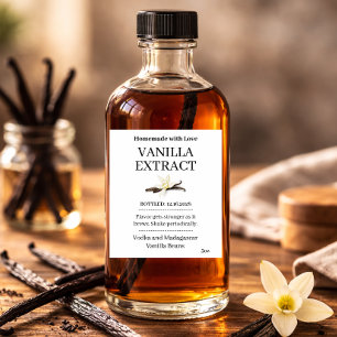 Vanilla Extract Modern Label Sticker VE101wn