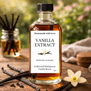 Vanilla Extract Modern Label Sticker VE102tr