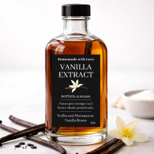 Vanilla Extract Modern Label Sticker VE103tr