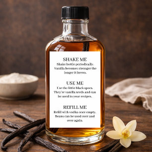 Vanilla Extract Modern Label Sticker VE105tr