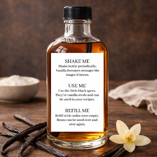 Vanilla Extract Modern Label Sticker VE105tr (Creator Uploaded)