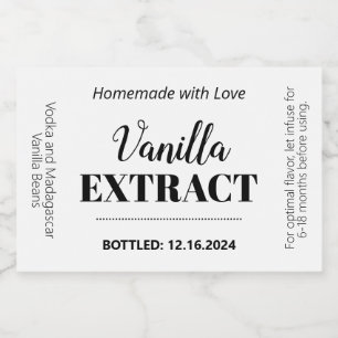 Vanilla Extract Modern Label Sticker VLL1rt