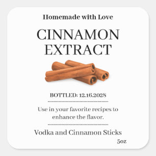 Vanilla Extract Modern Label Sticker ZVEG_101_01