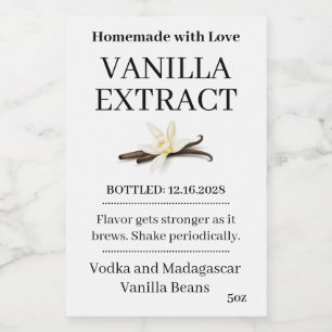 Vanilla Extract Modern Label Sticker ZVEG_101_01