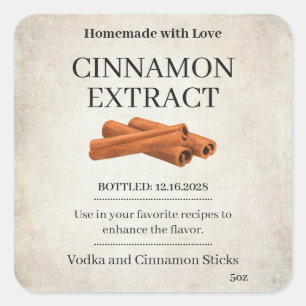 Vanilla Extract Modern Label Sticker ZVEG_101_01