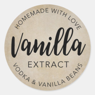 Vanilla Extract VE001_04rd Classic Round Sticker