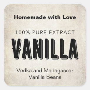 Vanilla Extract VE002_01 Customize wording Square Sticker