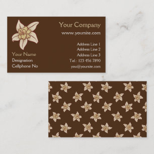 Vanilla Flower Icon Business Card