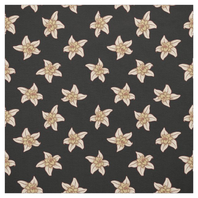 Vanilla Flower Pattern Fabric (Swatch)