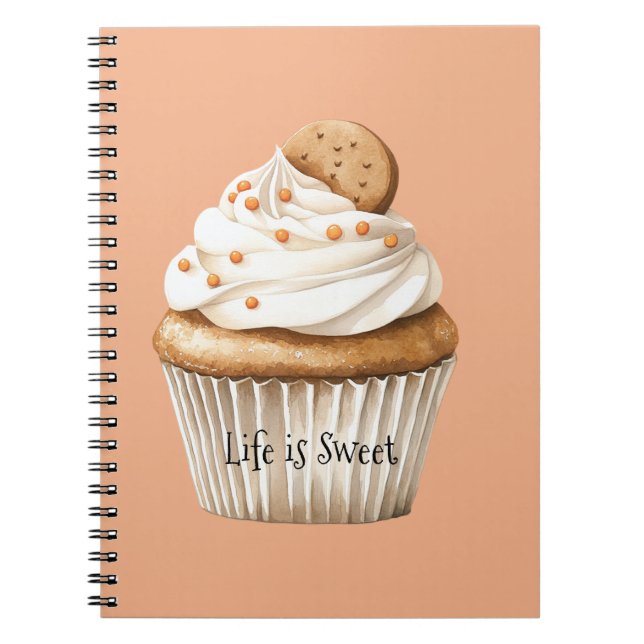 Vanilla Frosting Cupcake Notebook (Front)
