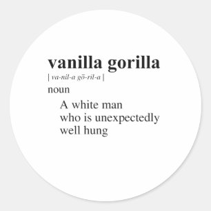 VANILLA GORILLA CLASSIC ROUND STICKER