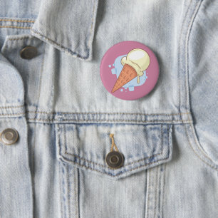 Vanilla Ice Cream 6 Cm Round Badge