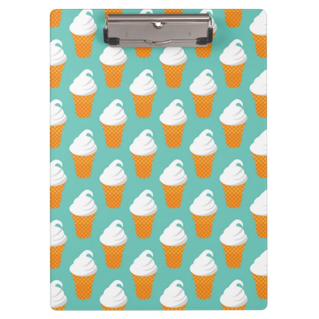 Vanilla Ice Cream Cone Pattern Clipboard (Front)