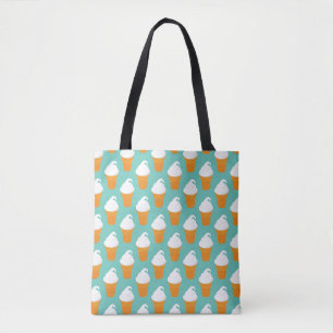 Vanilla Ice Cream Cone Pattern Tote Bag