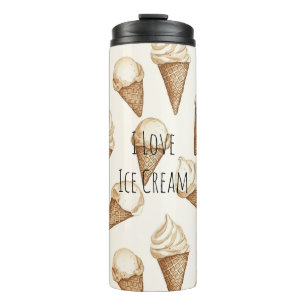 Vanilla Ice Cream Cones Thermal Tumbler