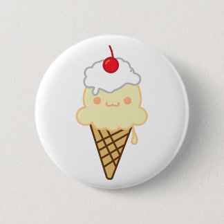 vanilla icecream 6 cm round badge