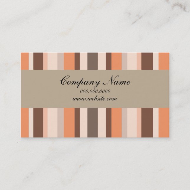 Vanilla Melon  Stripes Business Card (Front)