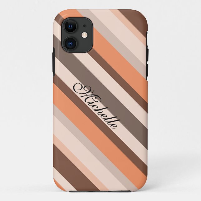 Vanilla Melon  Stripes Case-Mate iPhone Case (Back)