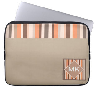 Vanilla Melon Stripes Laptop Sleeve