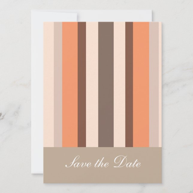 Vanilla Melon  Stripes Save The Date (Front)