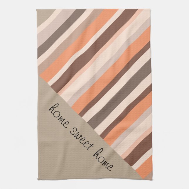 Vanilla Melon  Stripes Tea Towel (Vertical)