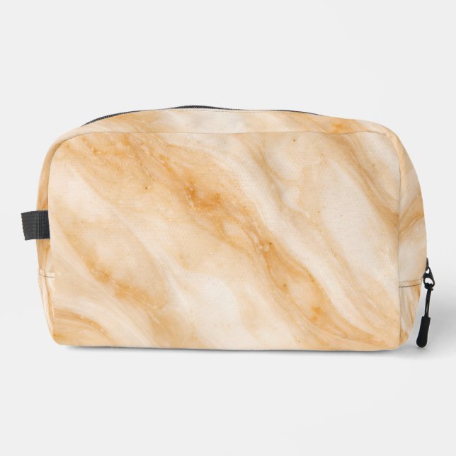Vanilla Milkshake Marble Texture Dopp Kit (Front)