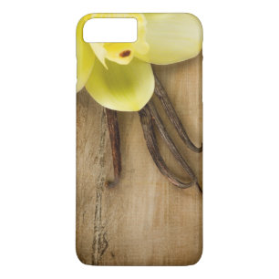 Vanilla Pods and Flower over Wooden Background Case-Mate iPhone Case